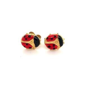 Tiny Ladybug Stud Earrings